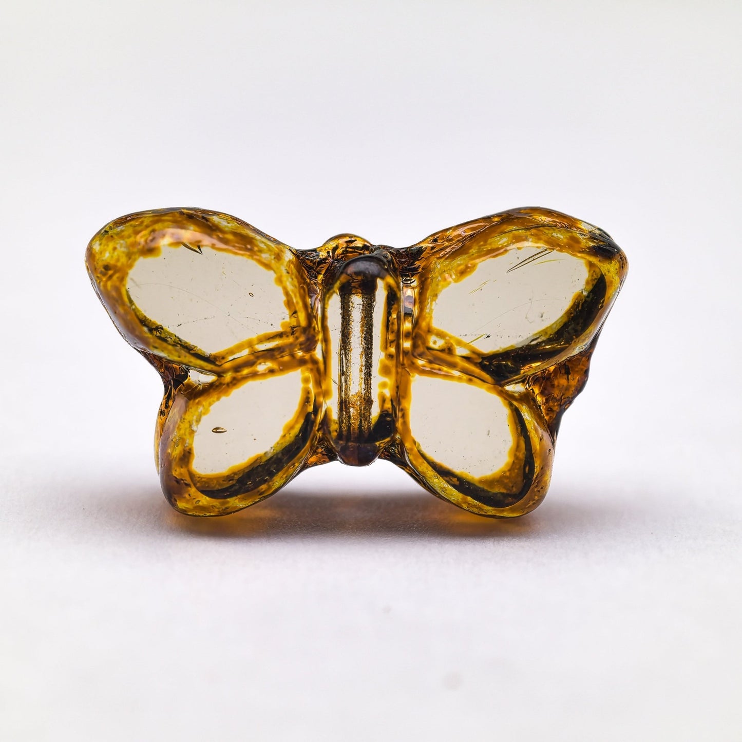 2/5 pcs Butterfly Czech Glass Beads , 20x12mm Transparent Animal Jewelry making beads - BEADIFUL