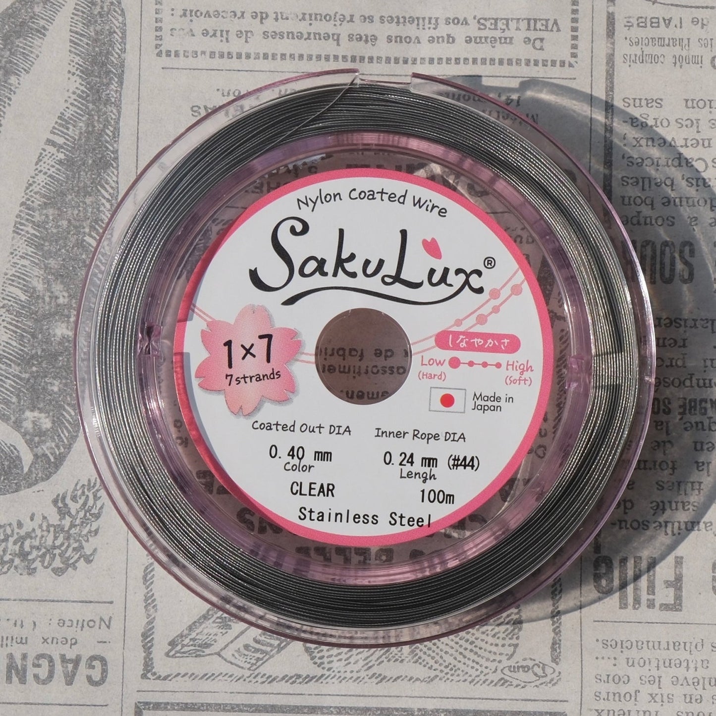 100m 0.3mm/0.4mm Japanese Imported Soft Wire 7 - Strand Steel Beading Wire for DIY Jewelry Making - BEADIFUL