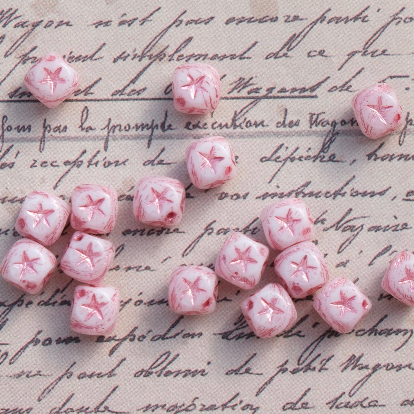 10pcs 8mm Czech Glass Beads Cube Beads Single for Jewelry Making DIY - BEADIFUL