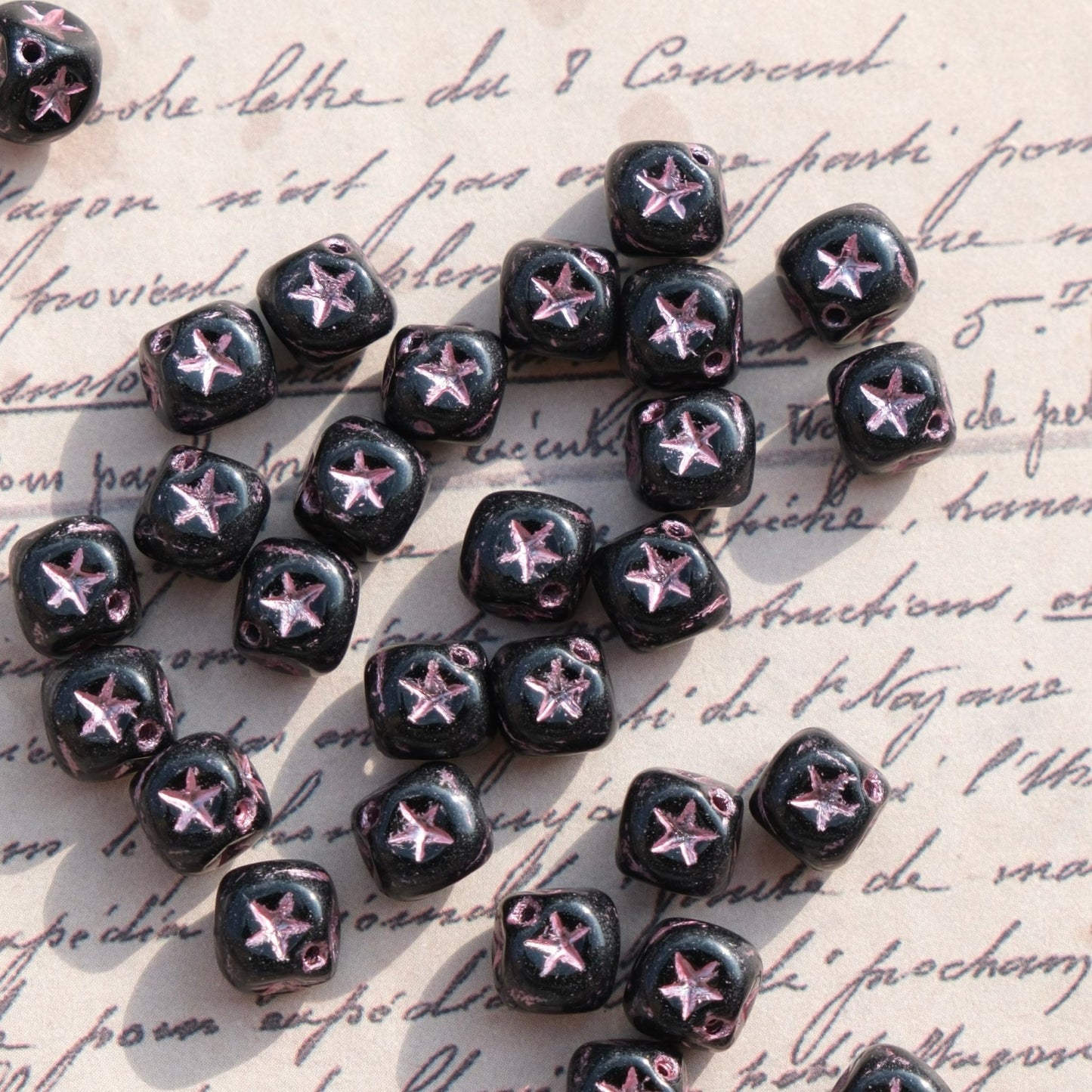 10pcs 8mm Czech Glass Beads Cube Beads Single for Jewelry Making DIY - BEADIFUL