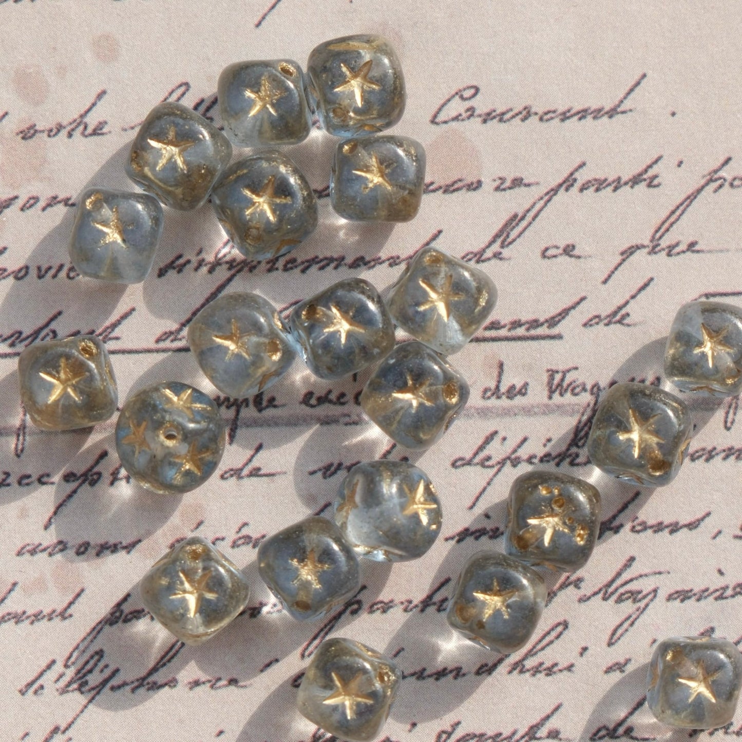 10pcs 8mm Czech Glass Beads Cube Beads Single for Jewelry Making DIY - BEADIFUL