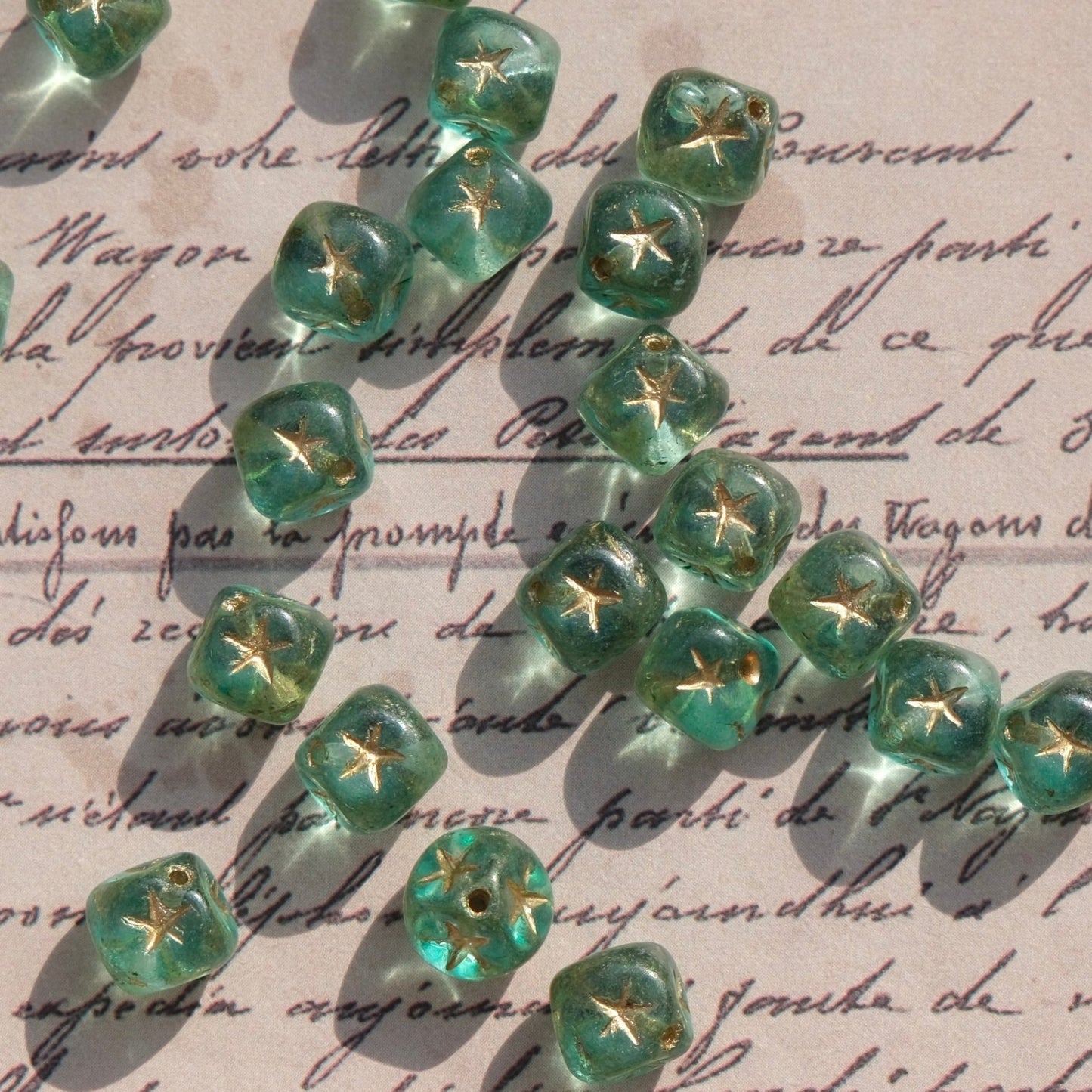 10pcs 8mm Czech Glass Beads Cube Beads Single for Jewelry Making DIY - BEADIFUL