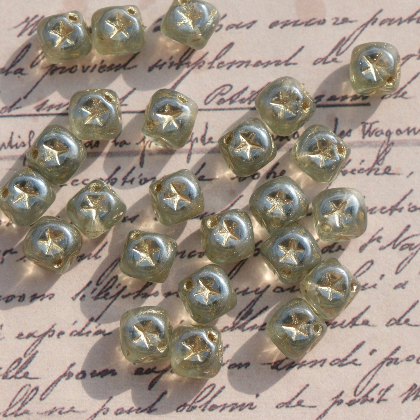 10pcs 8mm Czech Glass Beads Cube Beads Single for Jewelry Making DIY - BEADIFUL