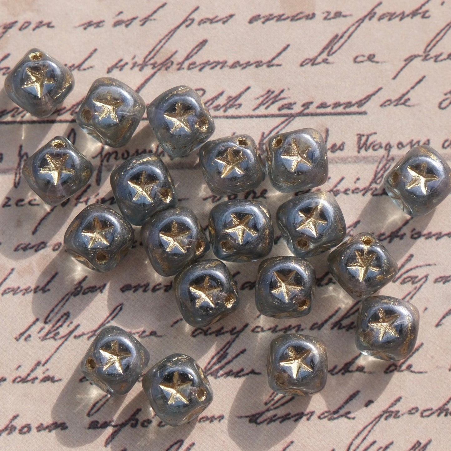 10pcs 8mm Czech Glass Beads Cube Beads Single for Jewelry Making DIY - BEADIFUL