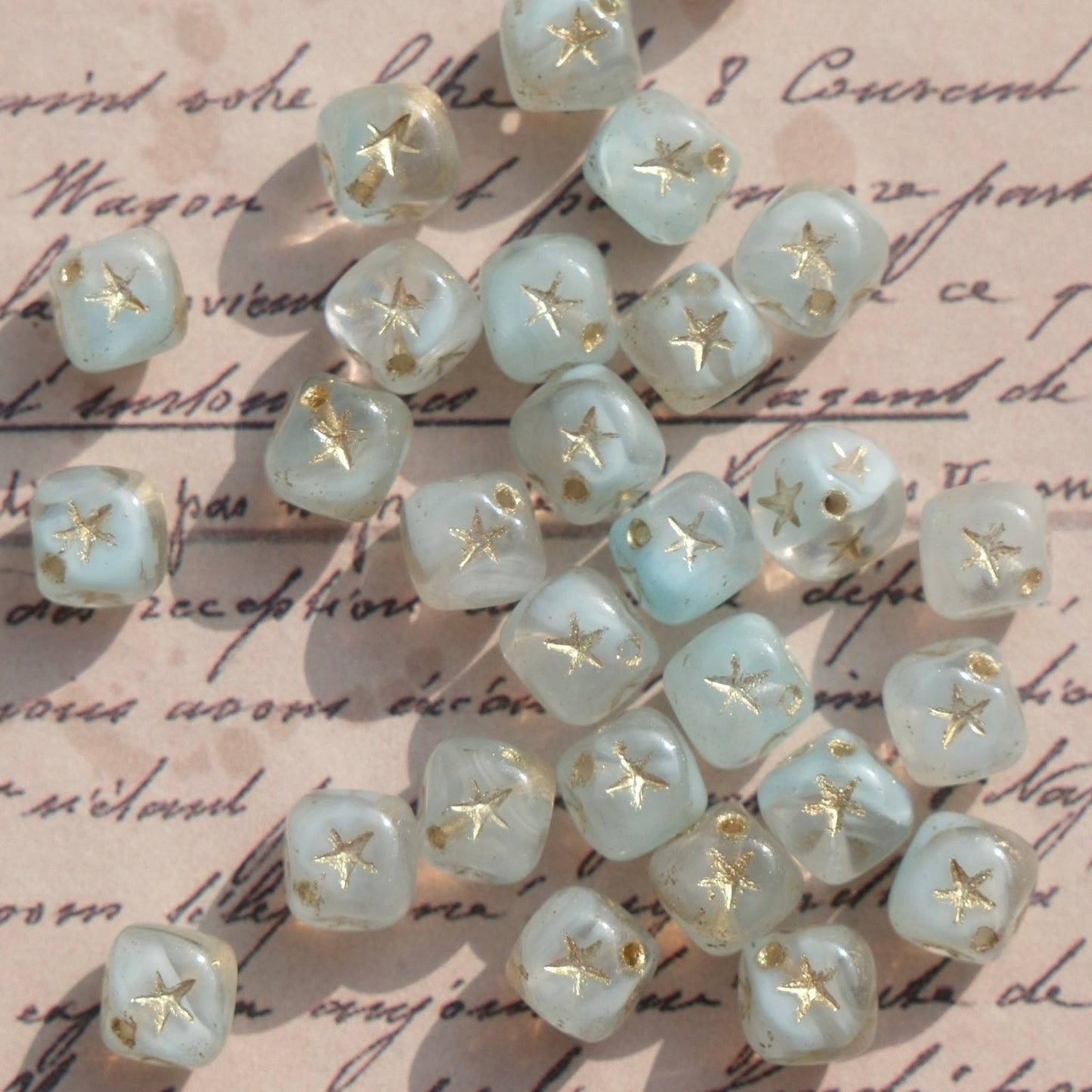 10pcs 8mm Czech Glass Beads Cube Beads Single for Jewelry Making DIY - BEADIFUL