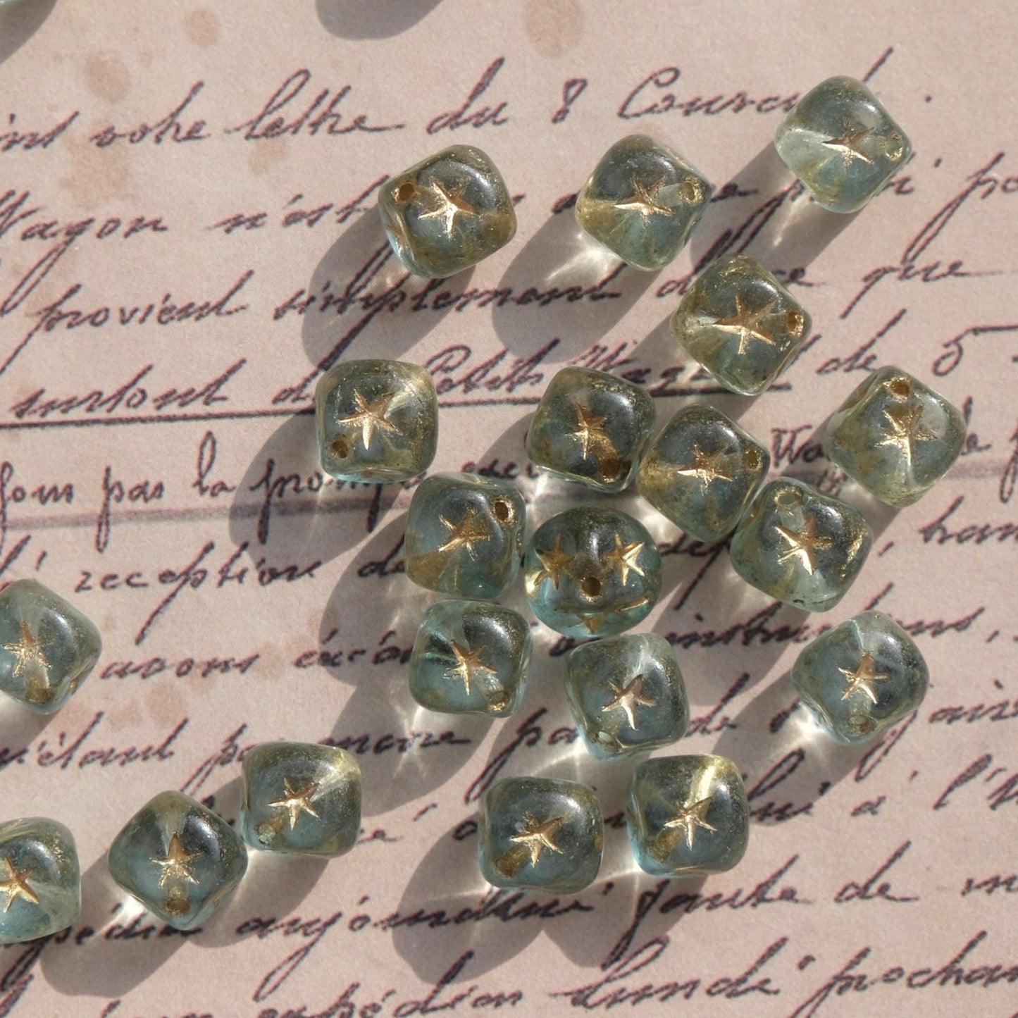 10pcs 8mm Czech Glass Beads Cube Beads Single for Jewelry Making DIY - BEADIFUL