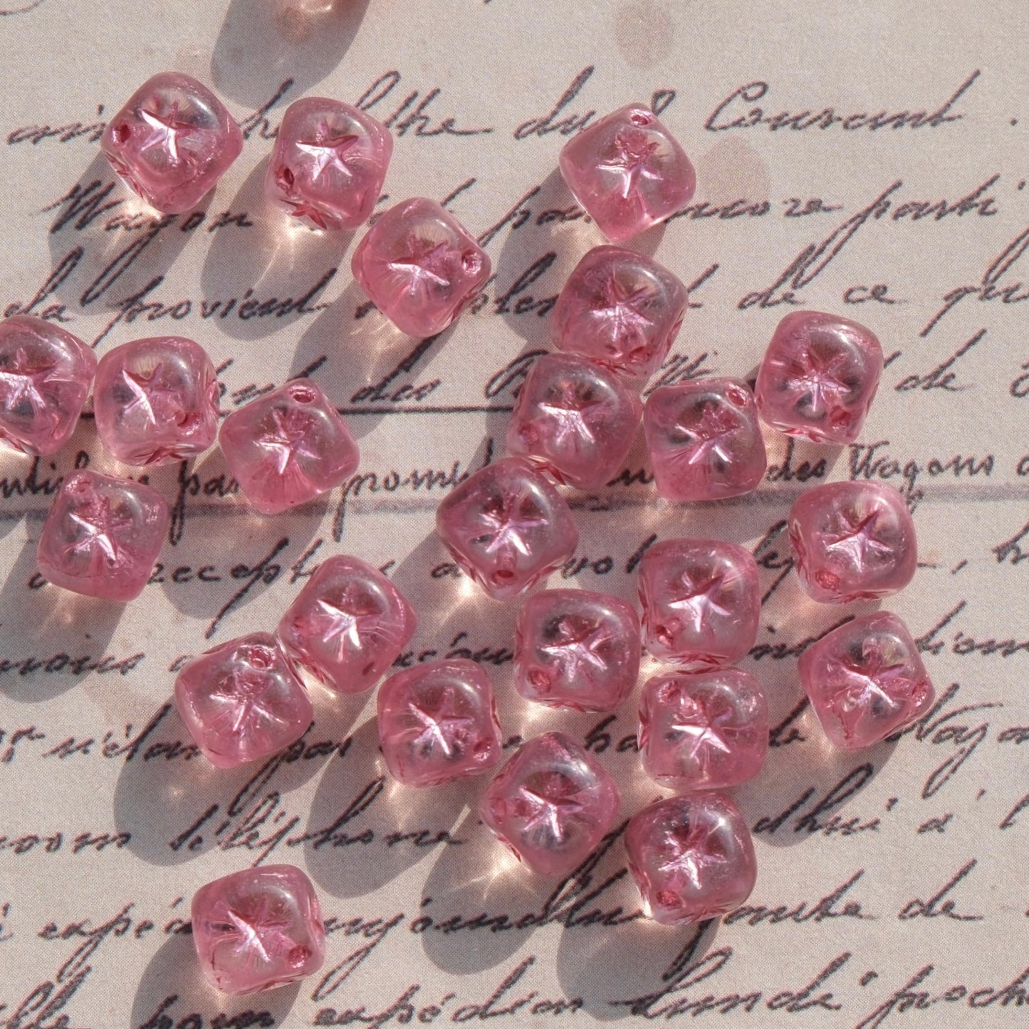 10pcs 8mm Czech Glass Beads Cube Beads Single for Jewelry Making DIY - BEADIFUL