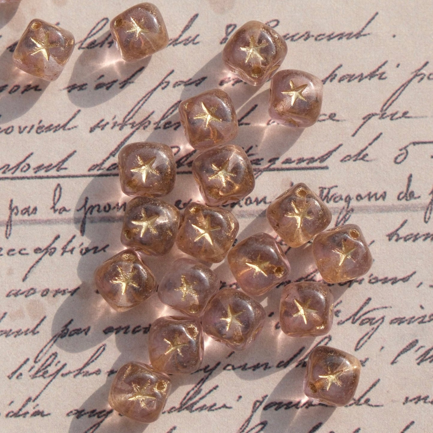 10pcs 8mm Czech Glass Beads Cube Beads Single for Jewelry Making DIY - BEADIFUL