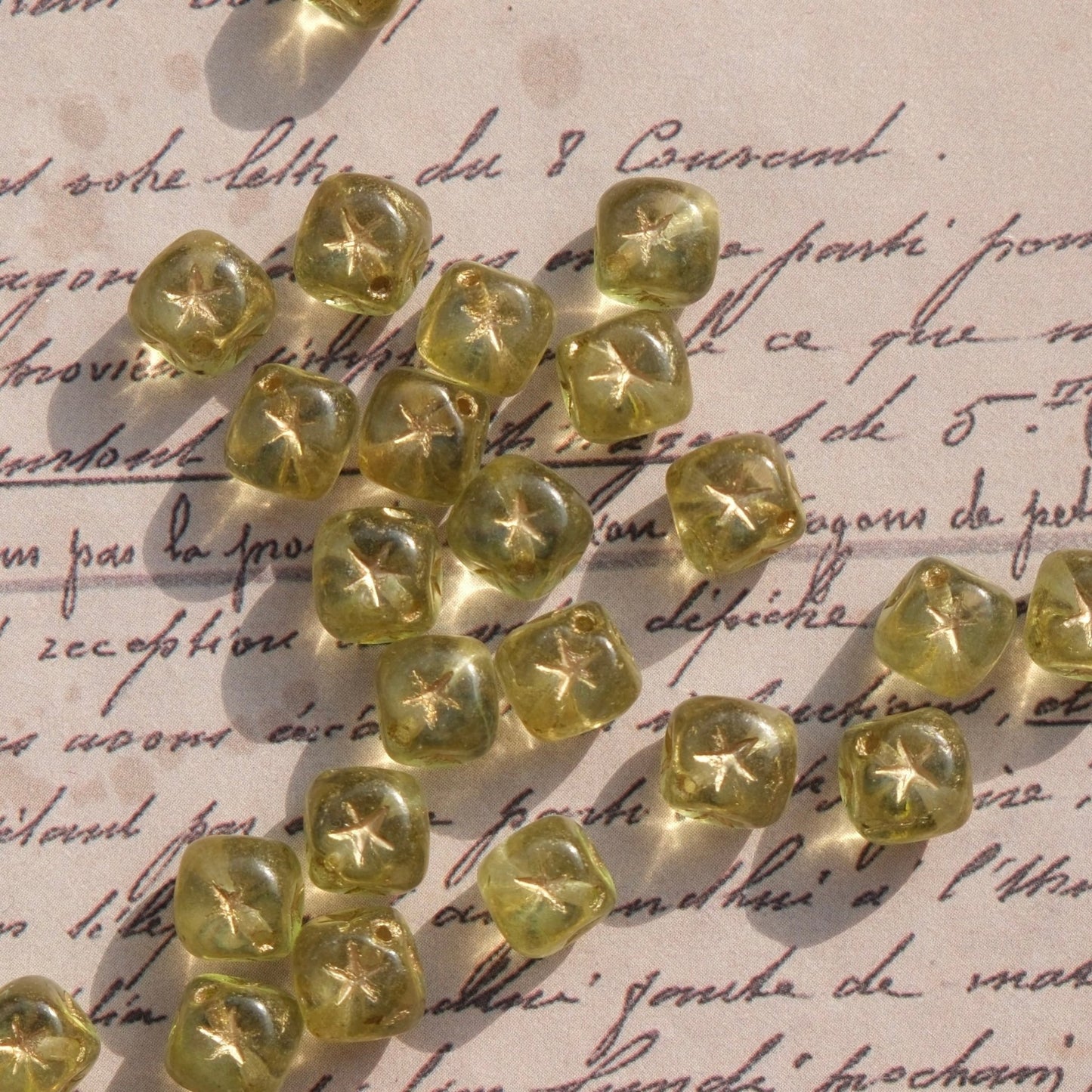 10pcs 8mm Czech Glass Beads Cube Beads Single for Jewelry Making DIY - BEADIFUL