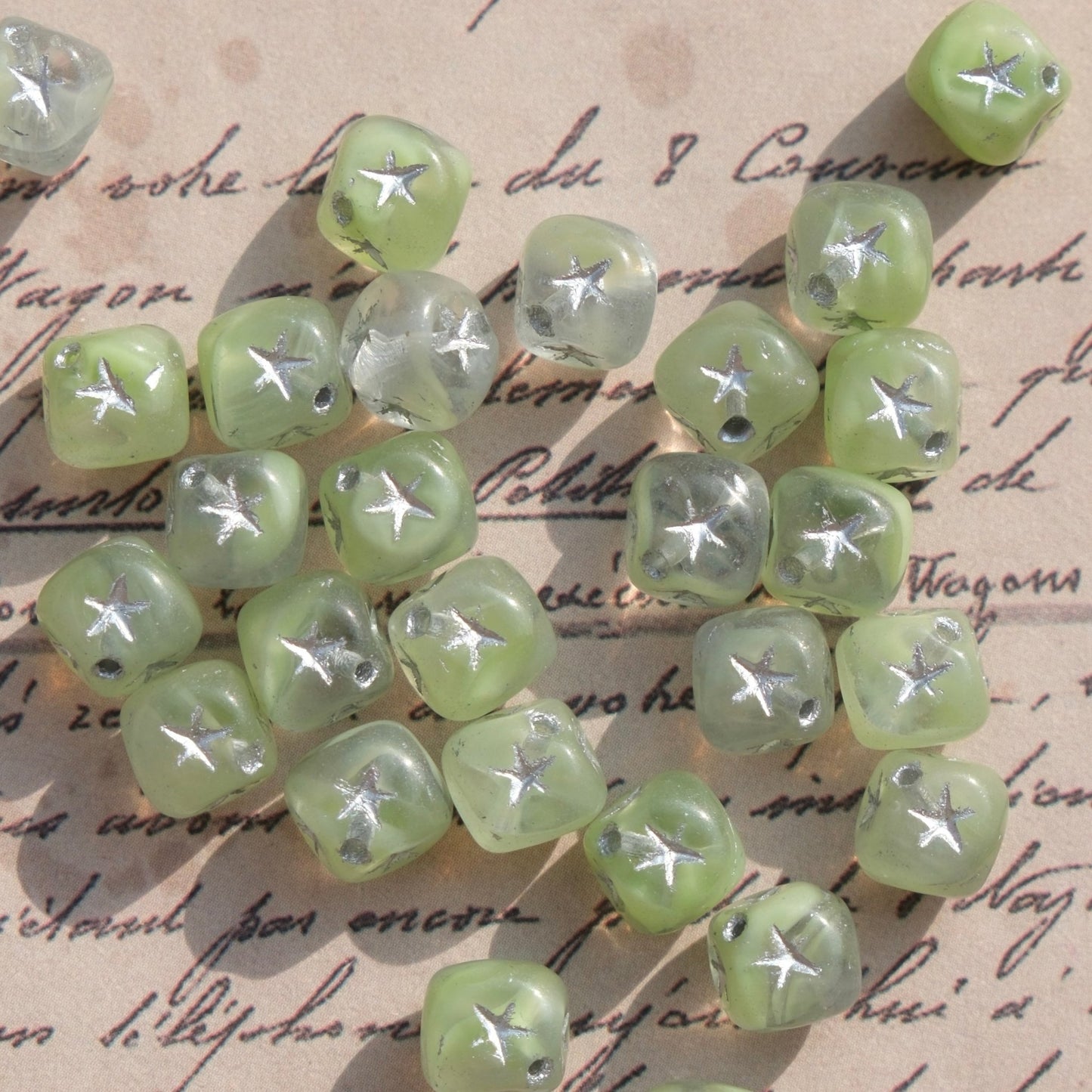 10pcs 8mm Czech Glass Beads Cube Beads Single for Jewelry Making DIY - BEADIFUL