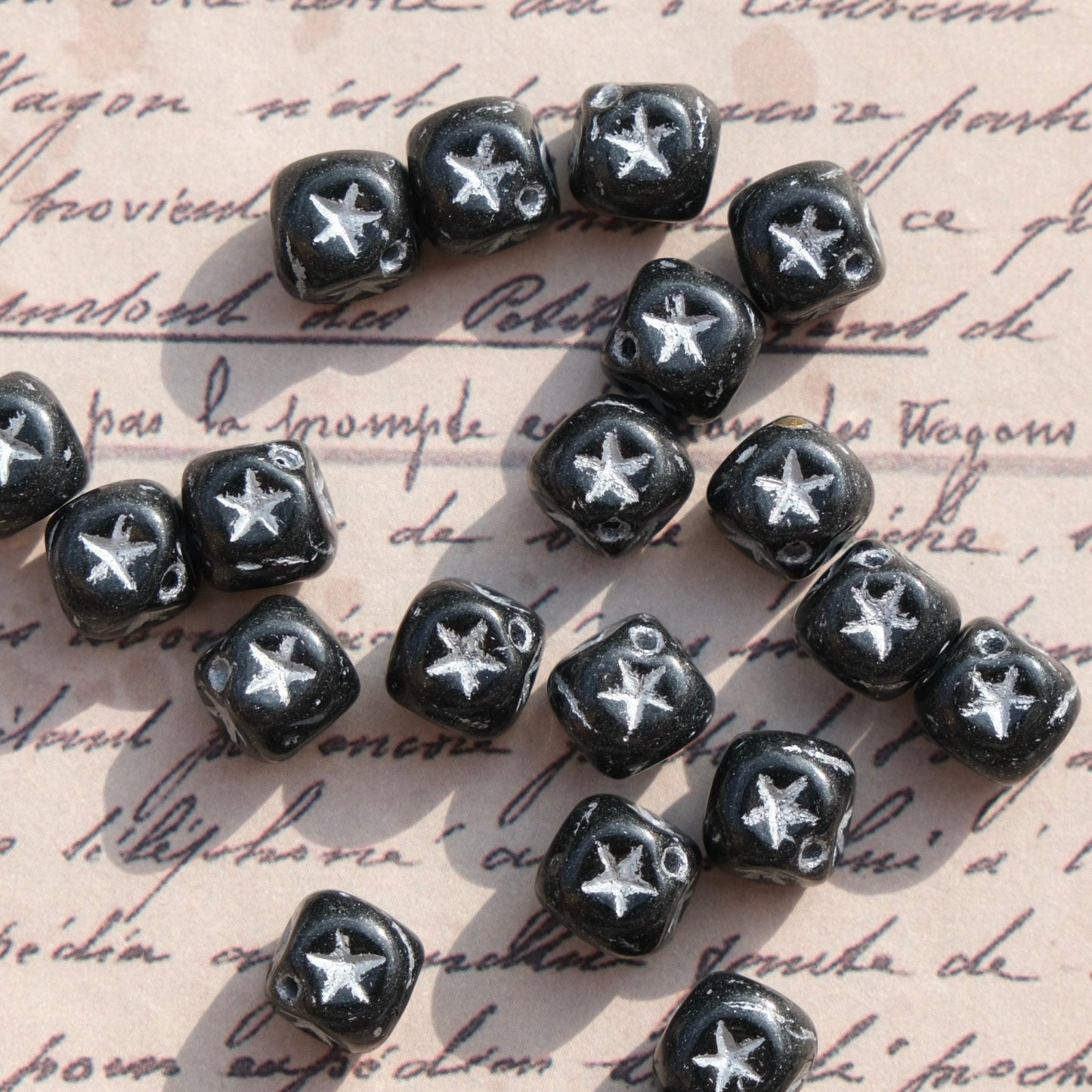 10pcs 8mm Czech Glass Beads Cube Beads Single for Jewelry Making DIY - BEADIFUL