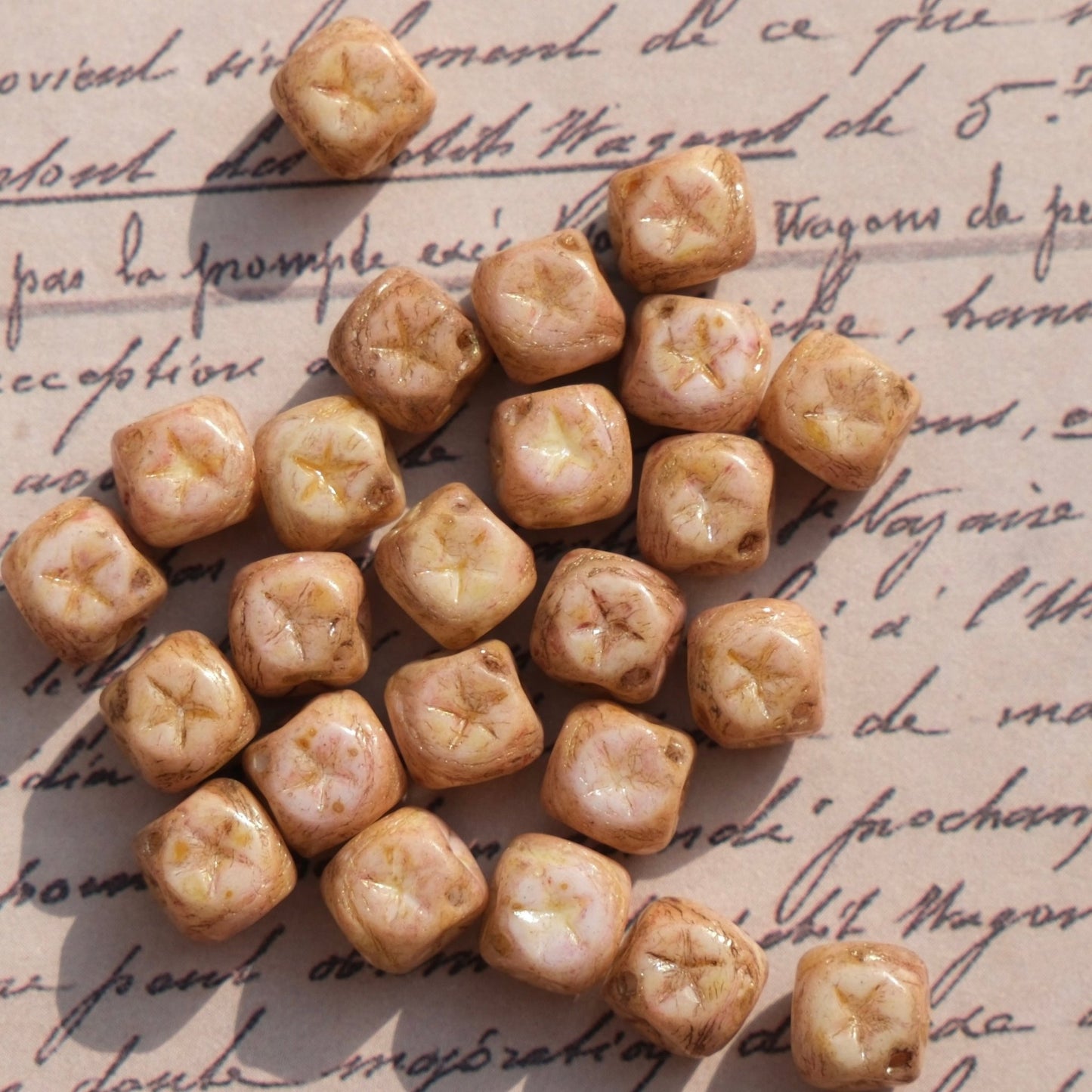 10pcs 8mm Czech Glass Beads Cube Beads Single for Jewelry Making DIY - BEADIFUL