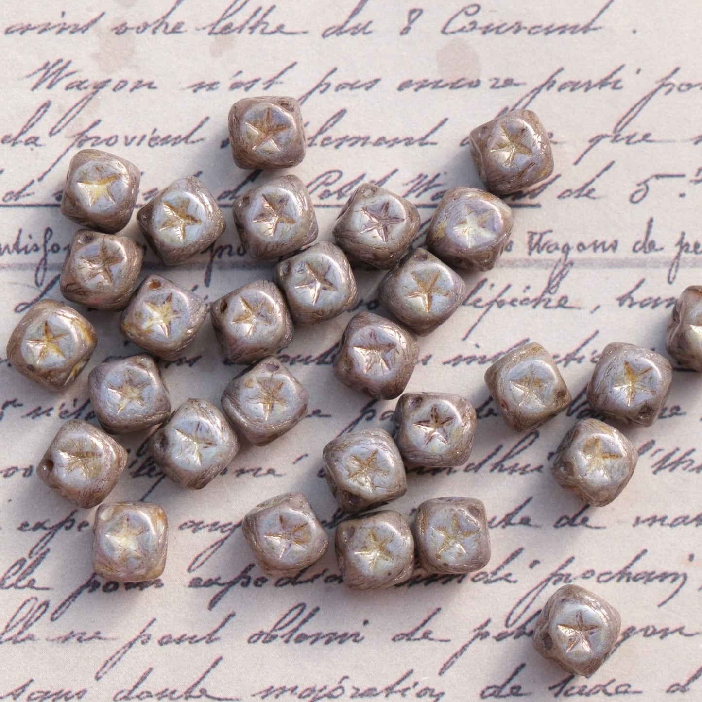 10pcs 8mm Czech Glass Beads Cube Beads Single for Jewelry Making DIY - BEADIFUL