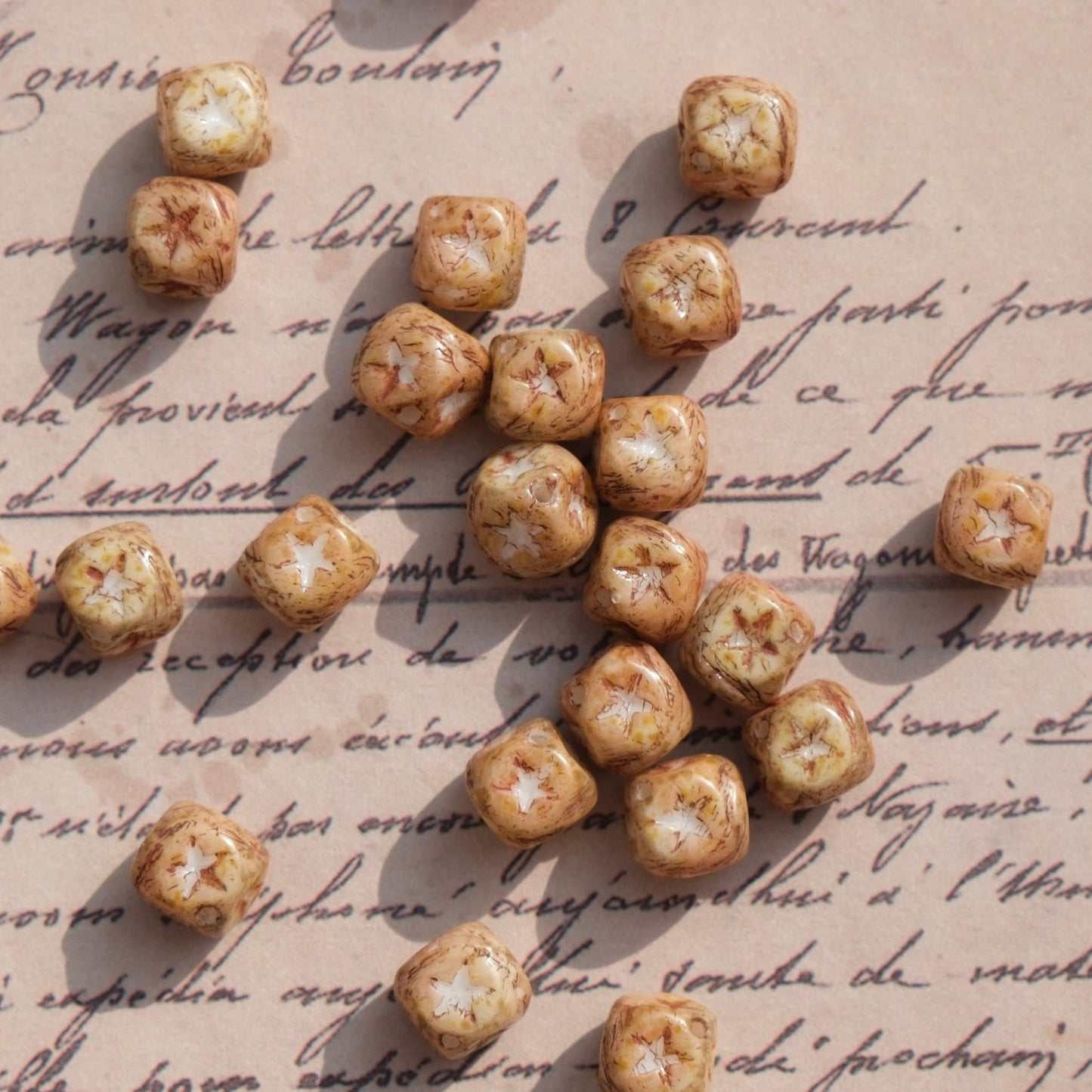 10pcs 8mm Czech Glass Beads Cube Beads Single for Jewelry Making DIY - BEADIFUL