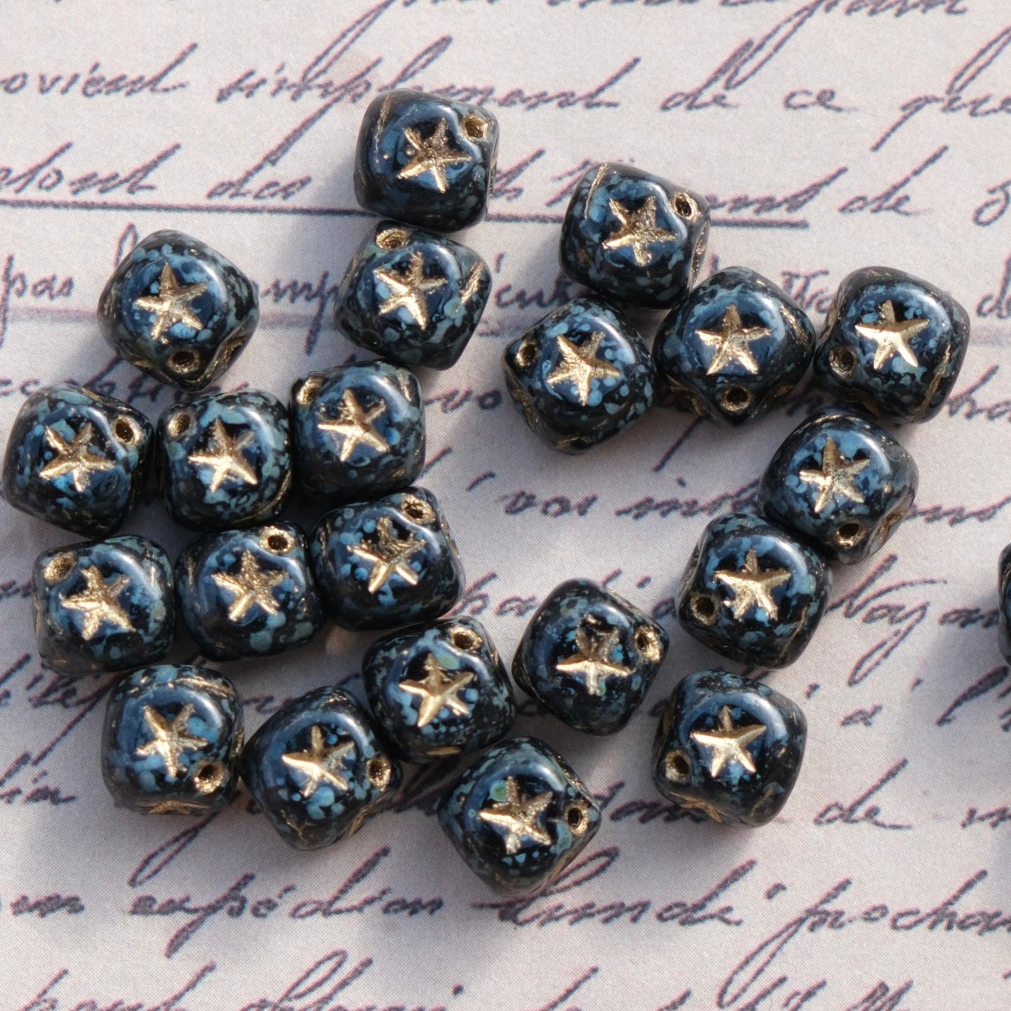 10pcs 8mm Czech Glass Beads Cube Beads Single for Jewelry Making DIY - BEADIFUL