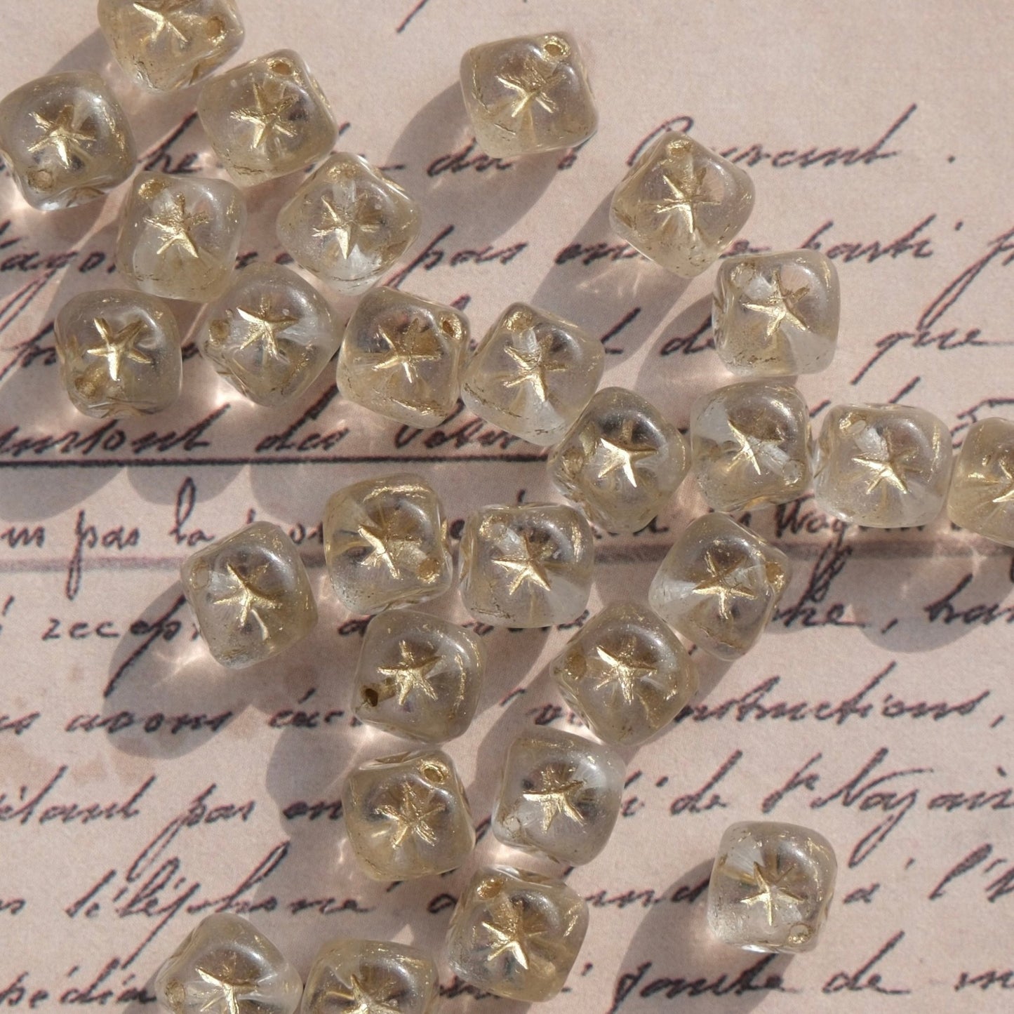 10pcs 8mm Czech Glass Beads Cube Beads Single for Jewelry Making DIY - BEADIFUL