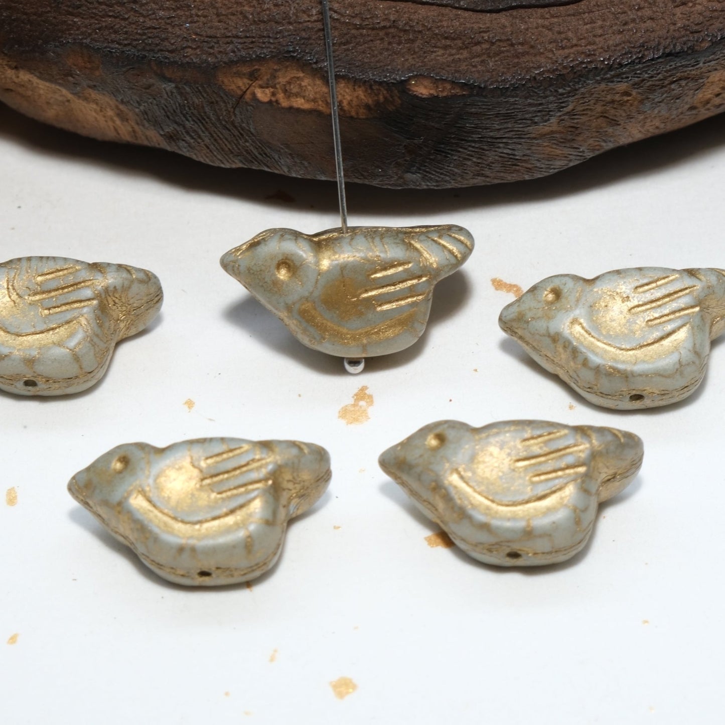 1pc 11x12mm Bird Shape Czech Glass Beads for DIY Jewelry Making - BEADIFUL