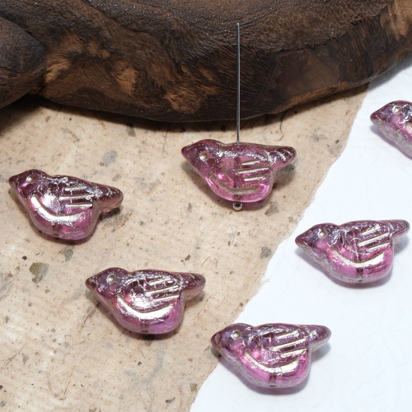 1pc 11x12mm Bird Shape Czech Glass Beads for DIY Jewelry Making - BEADIFUL