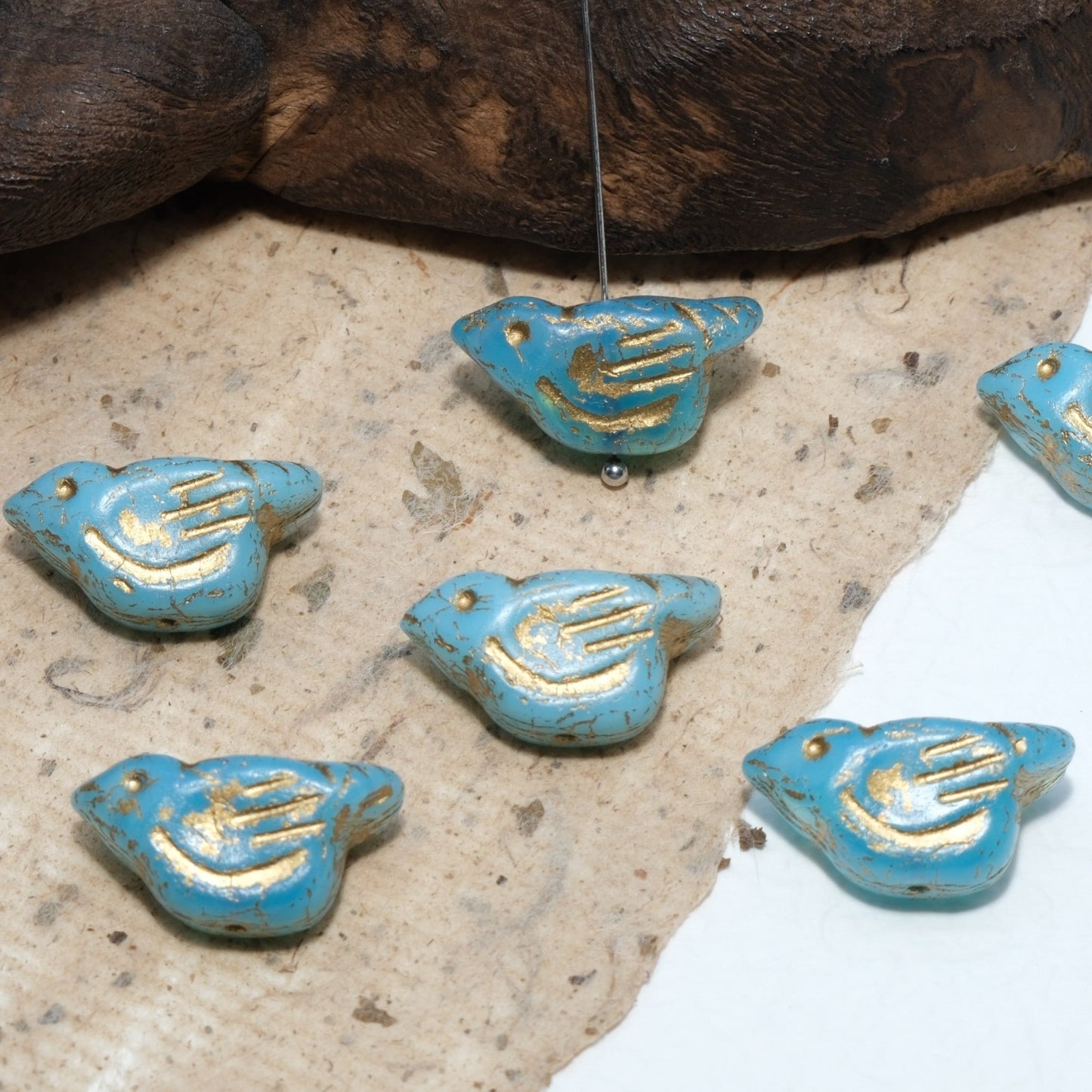 1pc 11x12mm Bird Shape Czech Glass Beads for DIY Jewelry Making - BEADIFUL