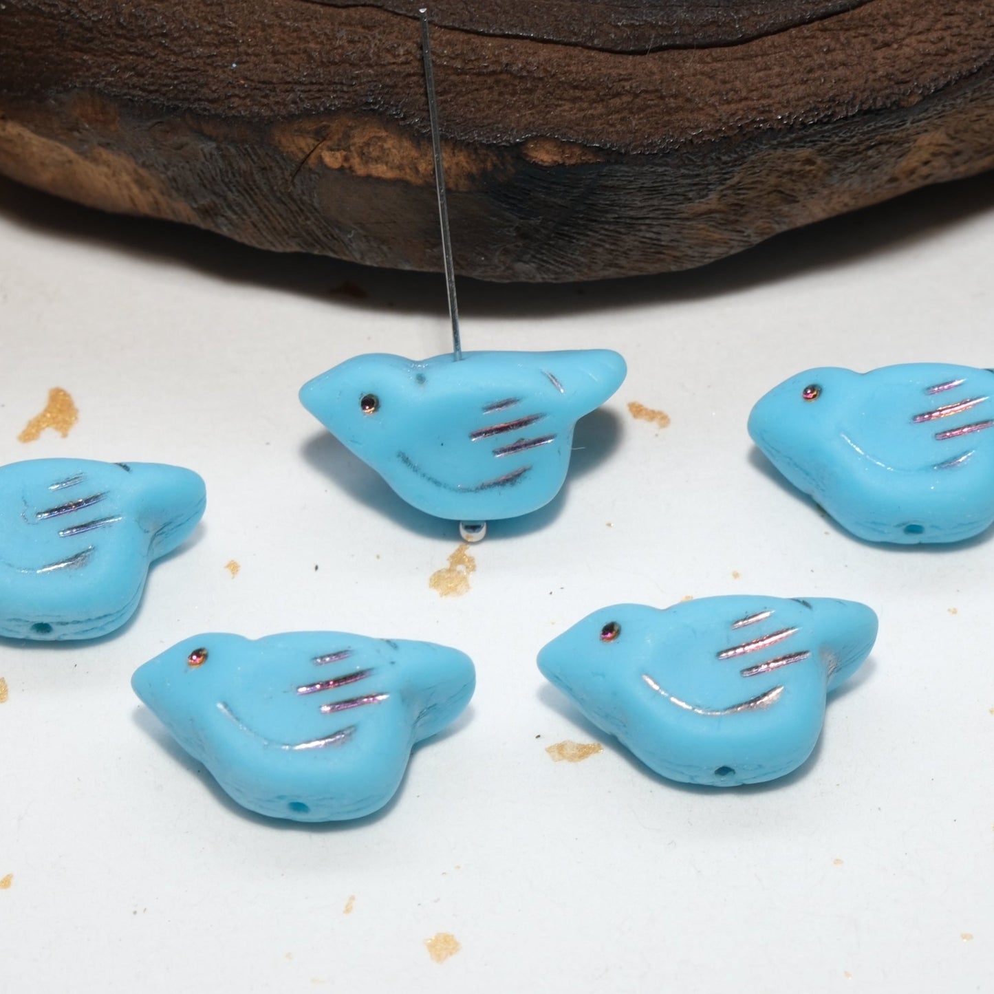 1pc 11x12mm Bird Shape Czech Glass Beads for DIY Jewelry Making - BEADIFUL