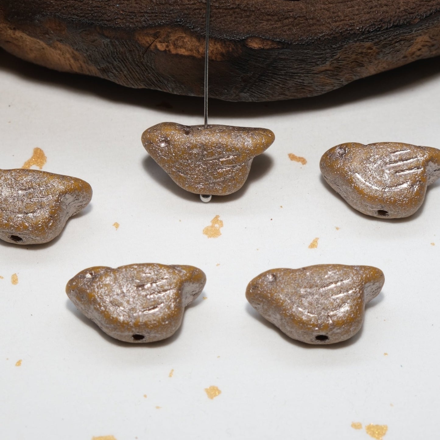 1pc 11x12mm Bird Shape Czech Glass Beads for DIY Jewelry Making - BEADIFUL