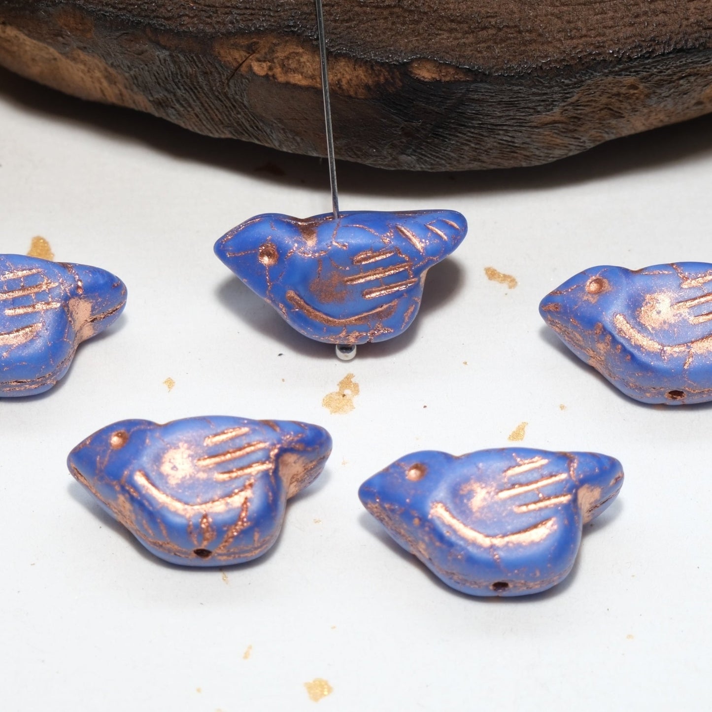 1pc 11x12mm Bird Shape Czech Glass Beads for DIY Jewelry Making - BEADIFUL