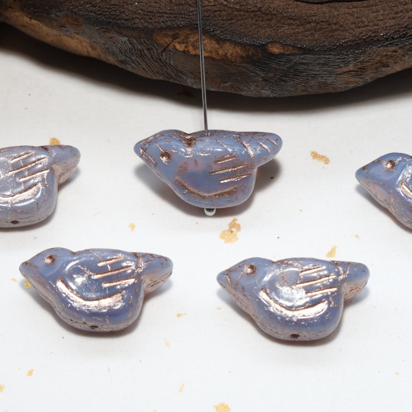 1pc 11x12mm Bird Shape Czech Glass Beads for DIY Jewelry Making - BEADIFUL