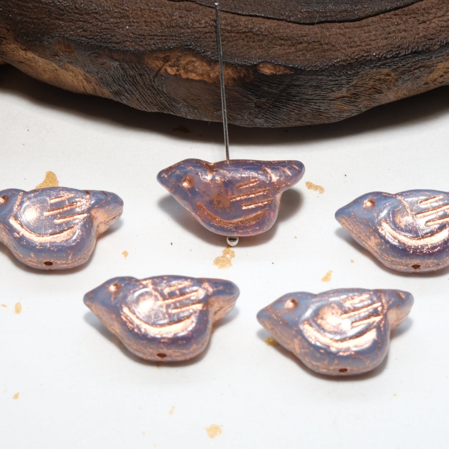 1pc 11x12mm Bird Shape Czech Glass Beads for DIY Jewelry Making - BEADIFUL