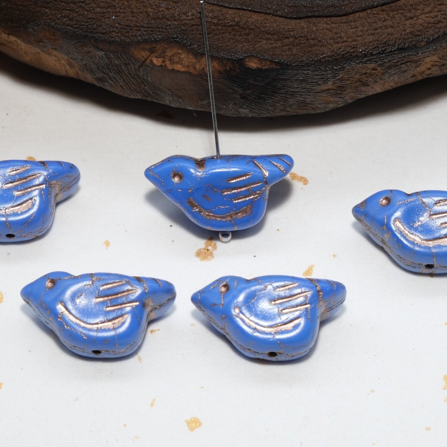 1pc 11x12mm Bird Shape Czech Glass Beads for DIY Jewelry Making - BEADIFUL