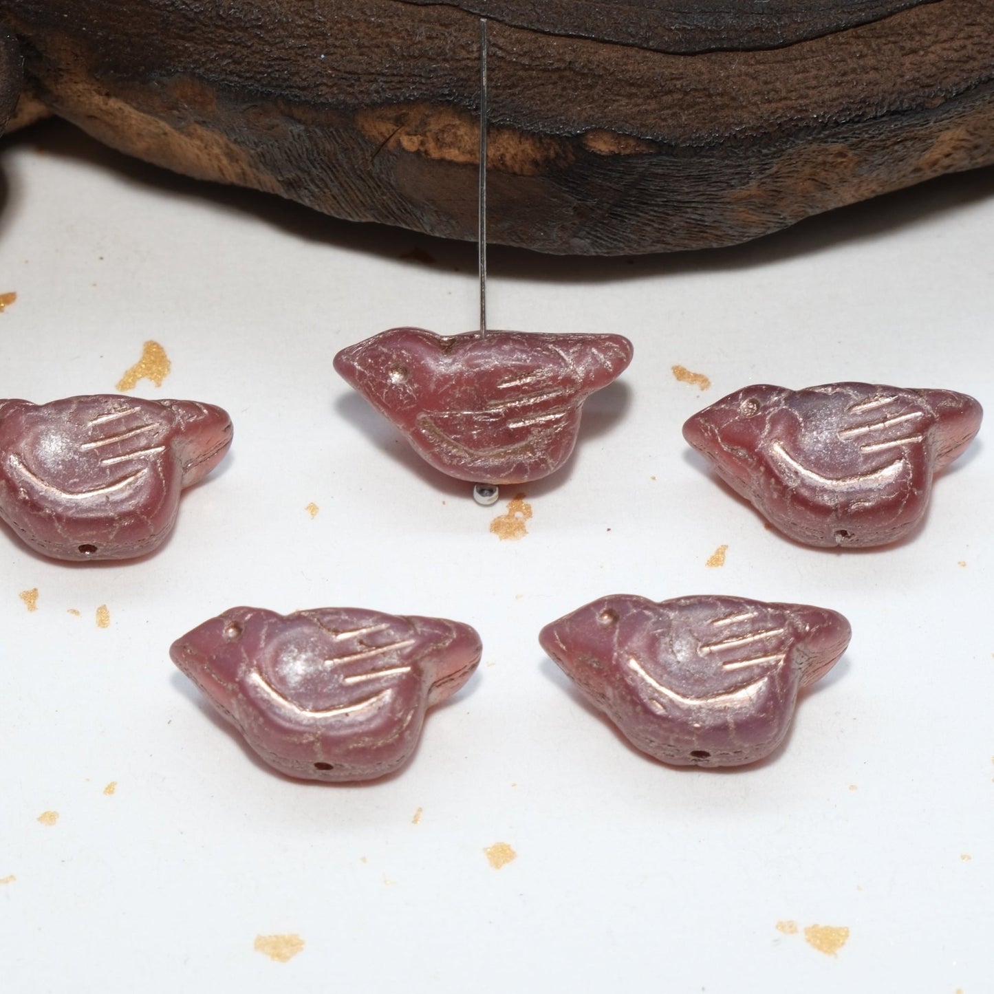 1pc 11x12mm Bird Shape Czech Glass Beads for DIY Jewelry Making - BEADIFUL