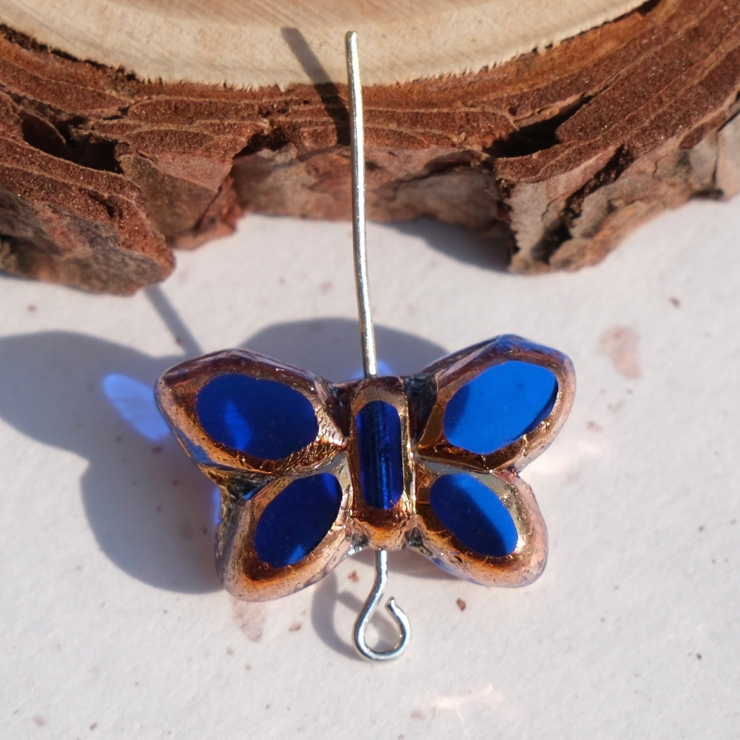 2/5 pcs Butterfly Czech Glass Beads , 20x12mm Transparent Animal Jewelry making beads - BEADIFUL