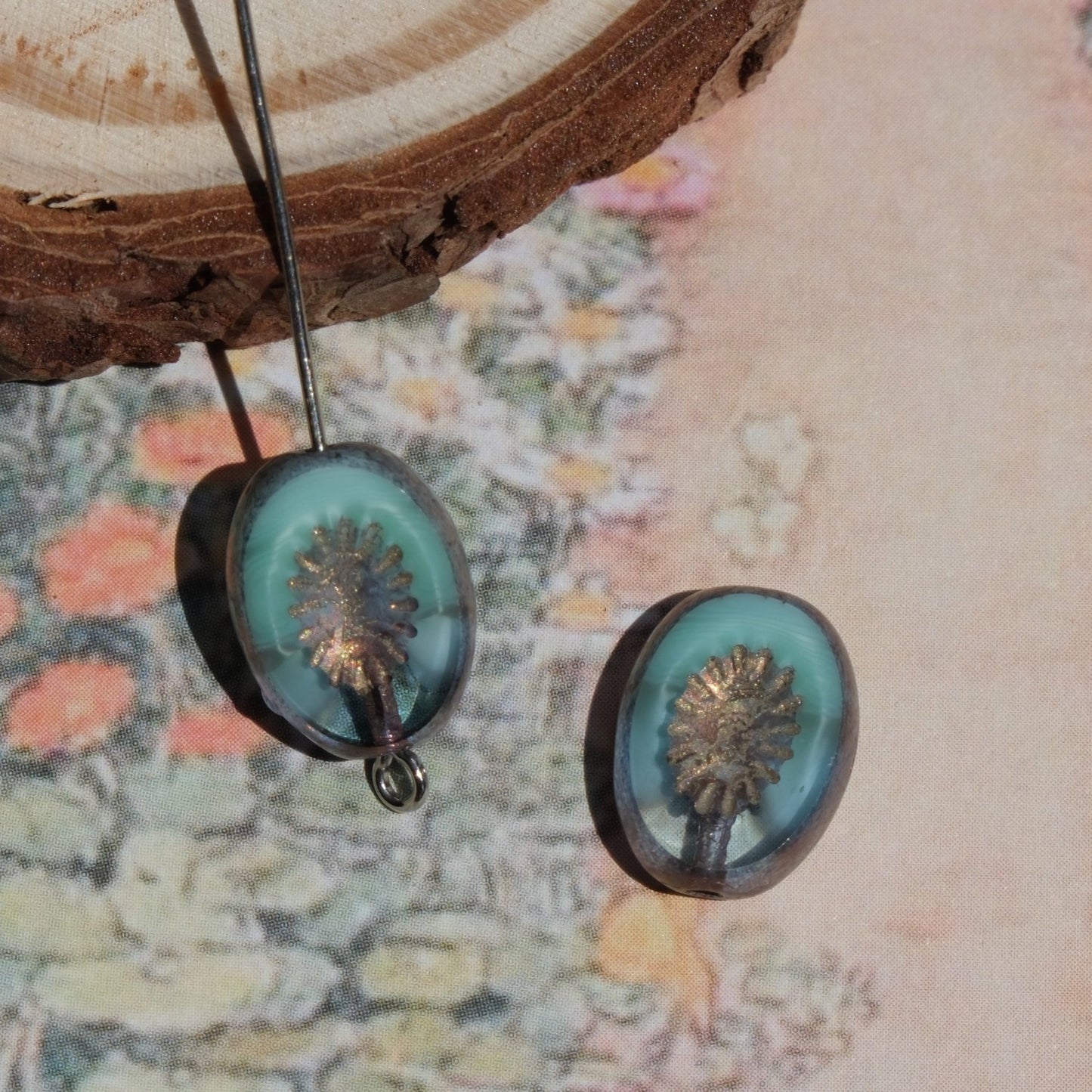 2/5pcs 14x10mm Oval Faceted Kiwi Czech Glass Beads for DIY Jewelry Making - BEADIFUL