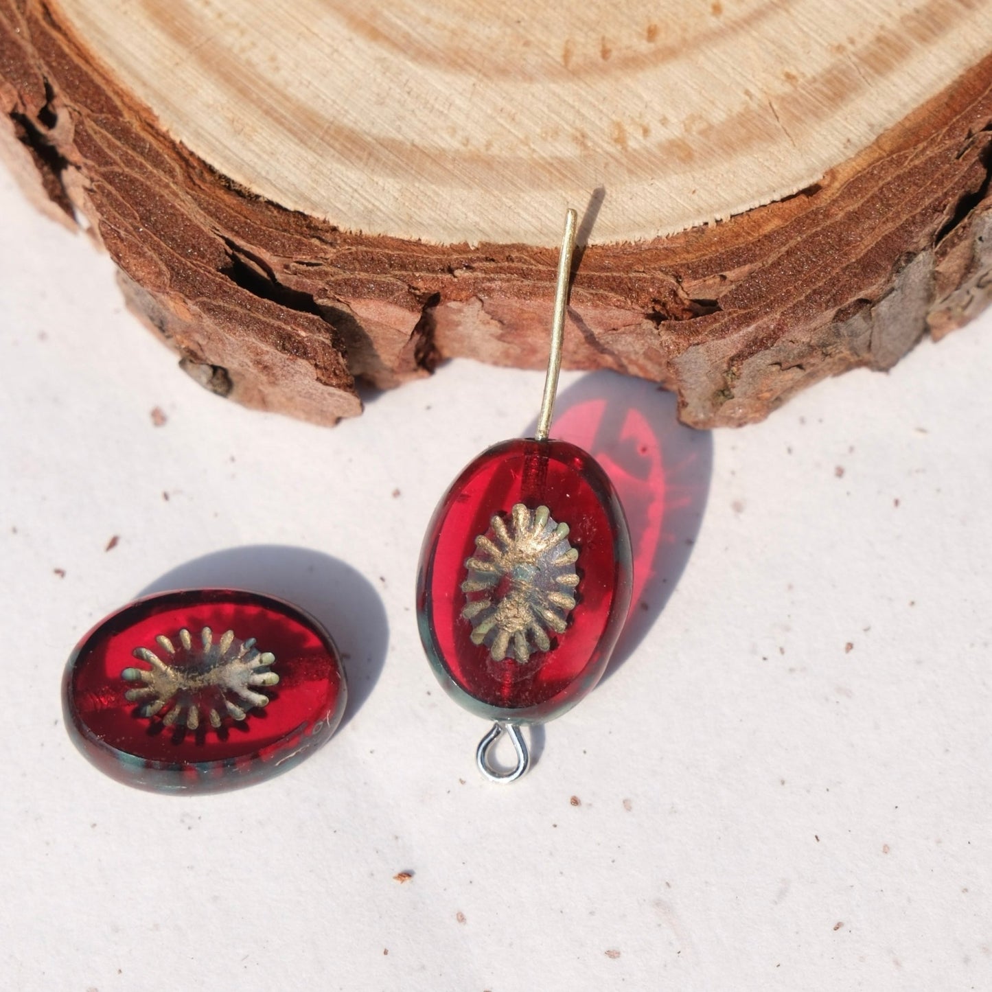 2/5pcs 14x10mm Oval Faceted Kiwi Czech Glass Beads for DIY Jewelry Making - BEADIFUL