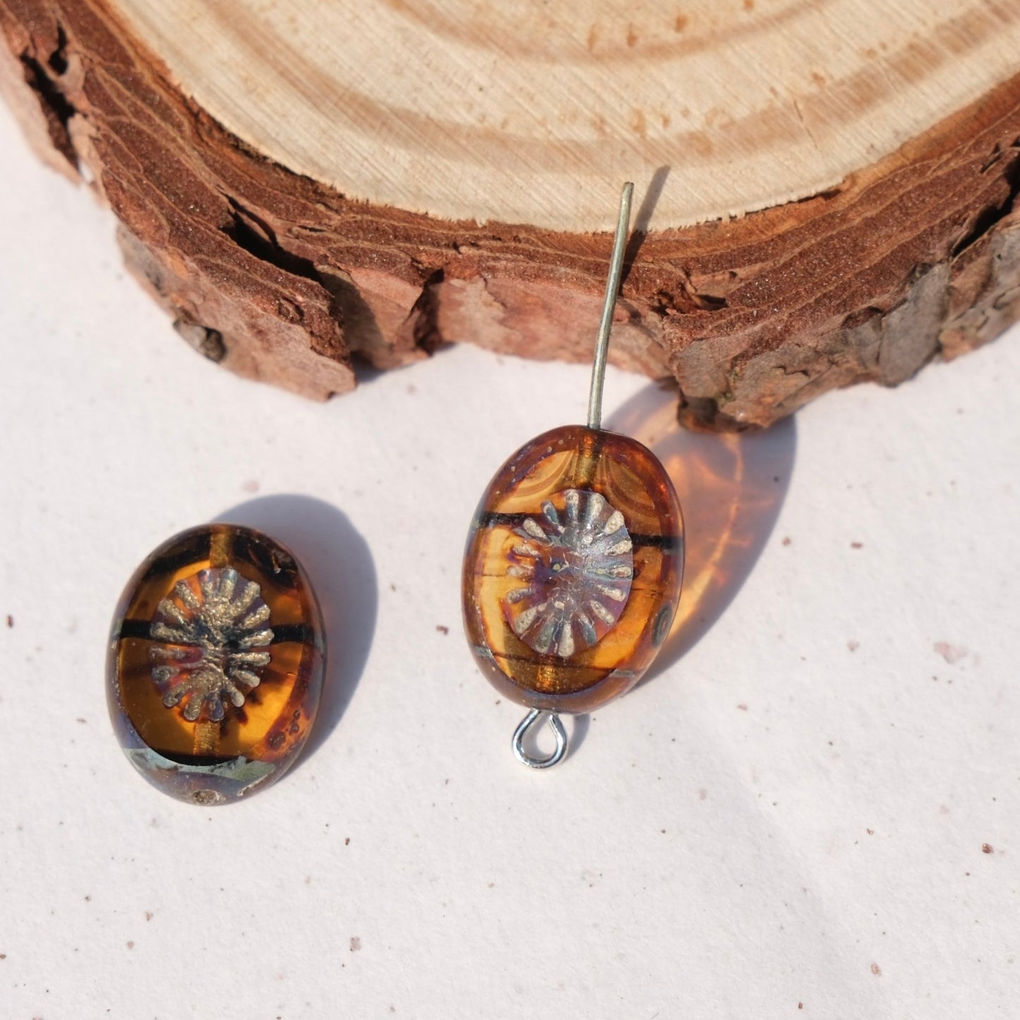 2/5pcs 14x10mm Oval Faceted Kiwi Czech Glass Beads for DIY Jewelry Making - BEADIFUL