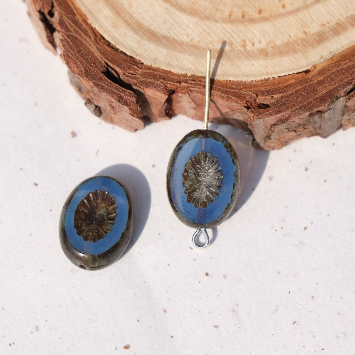 2/5pcs 14x10mm Oval Faceted Kiwi Czech Glass Beads for DIY Jewelry Making - BEADIFUL