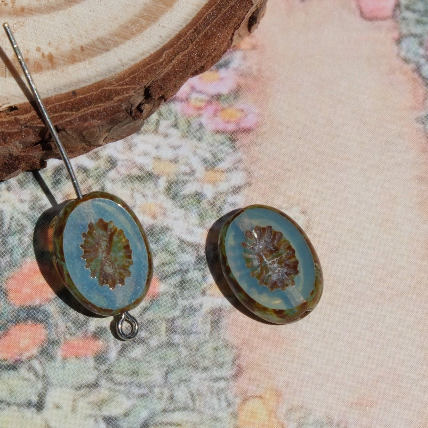 2/5pcs 14x10mm Oval Faceted Kiwi Czech Glass Beads for DIY Jewelry Making - BEADIFUL