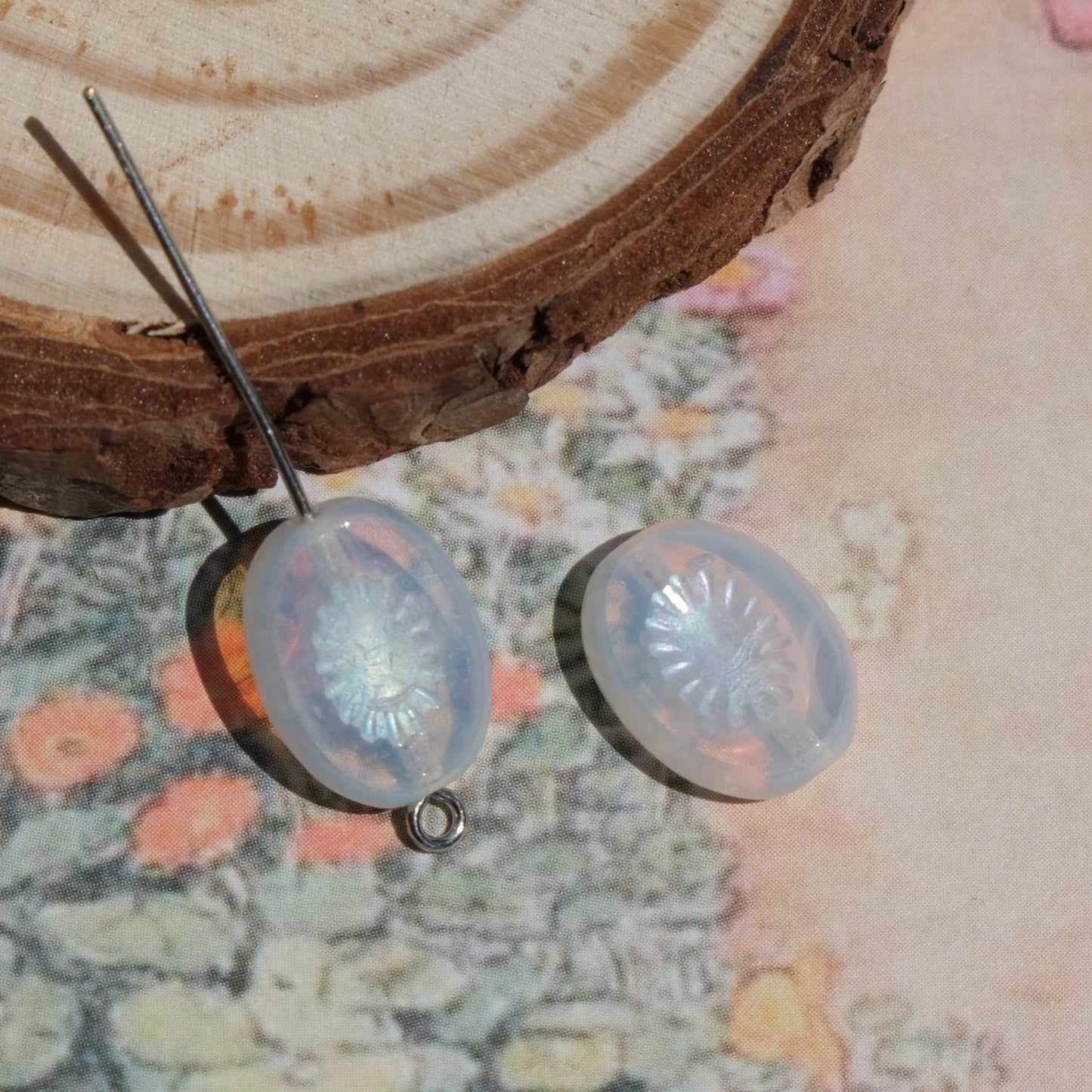 2/5pcs 14x10mm Oval Faceted Kiwi Czech Glass Beads for DIY Jewelry Making - BEADIFUL