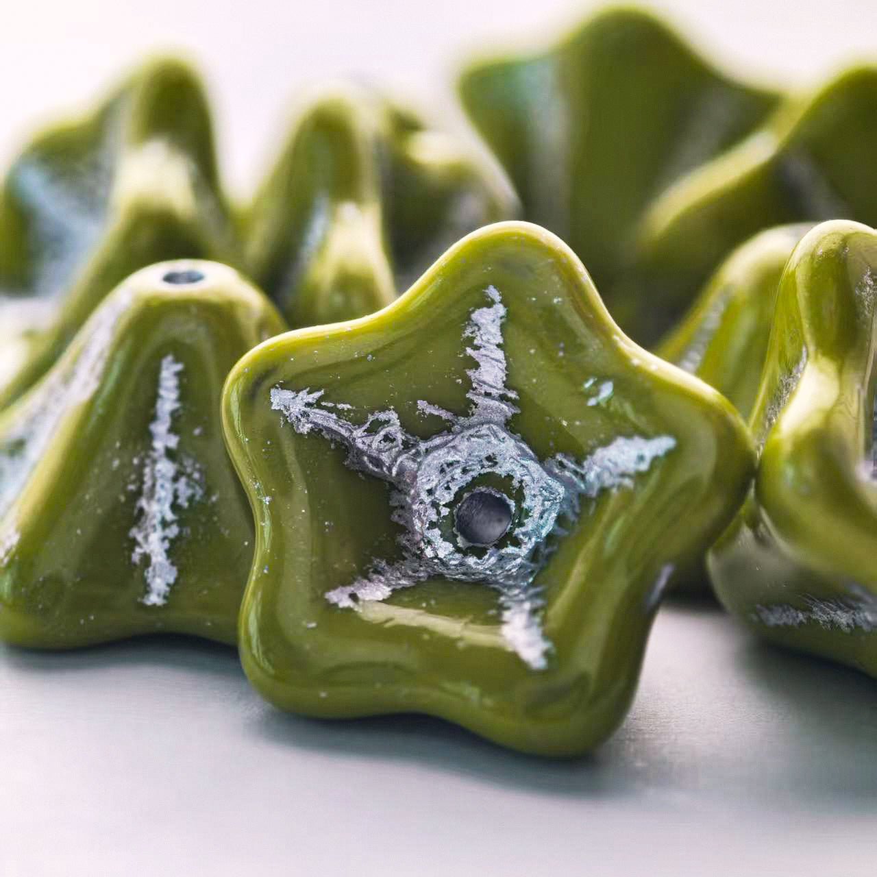 2/5pcs 8x13mm Picasso Color Trumpet Flower Czech Glass Beads for DIY Jewelry Making - BEADIFUL