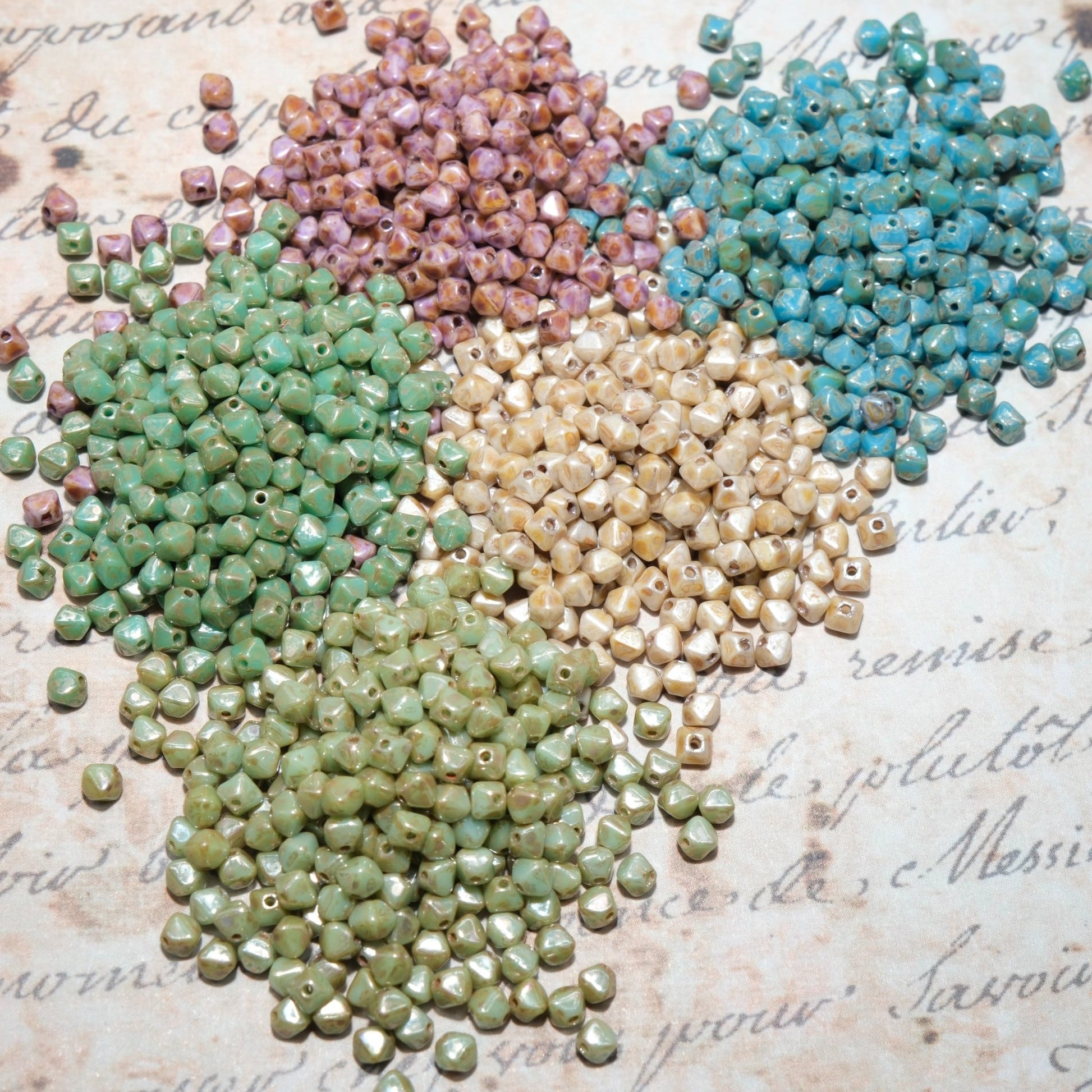 4mm 100pcs Picasso Color Series Czech Fire Polished Beads for Jewelry Making & Craft Projects Czech Glass Beads - BEADIFUL