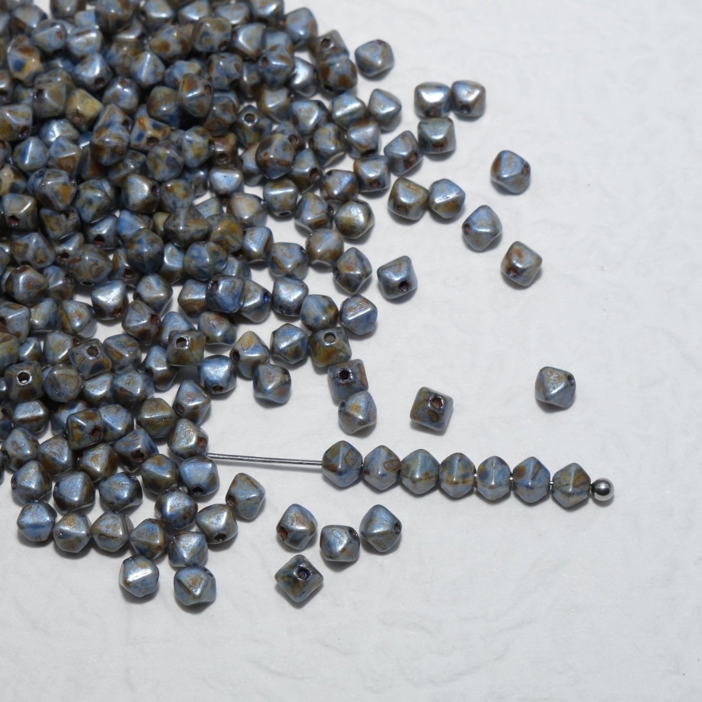 4mm 100pcs Picasso Color Series Czech Fire Polished Beads for Jewelry Making & Craft Projects Czech Glass Beads - BEADIFUL