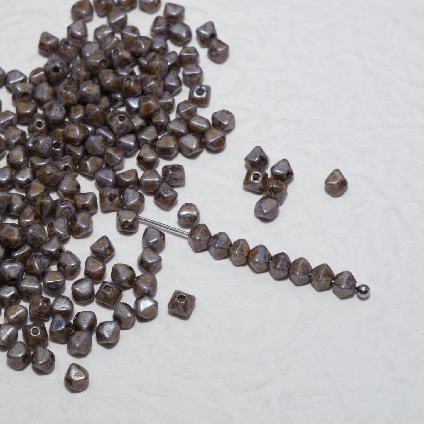 4mm 100pcs Picasso Color Series Czech Fire Polished Beads for Jewelry Making & Craft Projects Czech Glass Beads - BEADIFUL