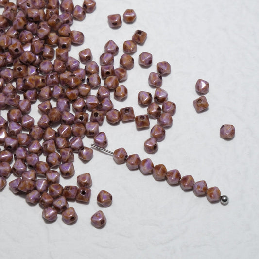 4mm 100pcs Picasso Color Series Czech Fire Polished Beads for Jewelry Making & Craft Projects Czech Glass Beads - BEADIFUL