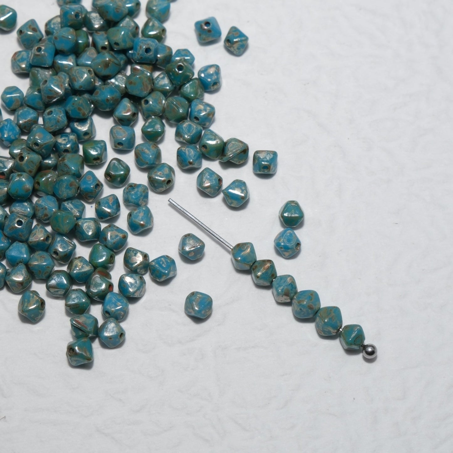 4mm 100pcs Picasso Color Series Czech Fire Polished Beads for Jewelry Making & Craft Projects Czech Glass Beads - BEADIFUL