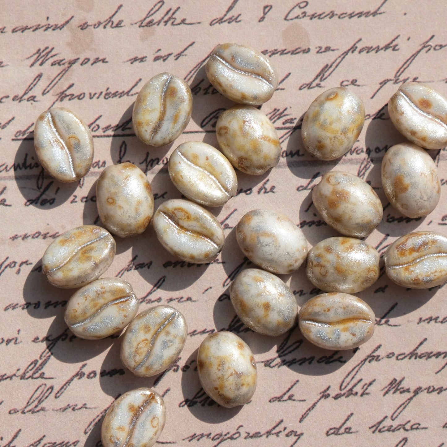 1pc 11x8mm Picasso Color Coffee Bean Czech Glass Beads for DIY Jewelry Making
