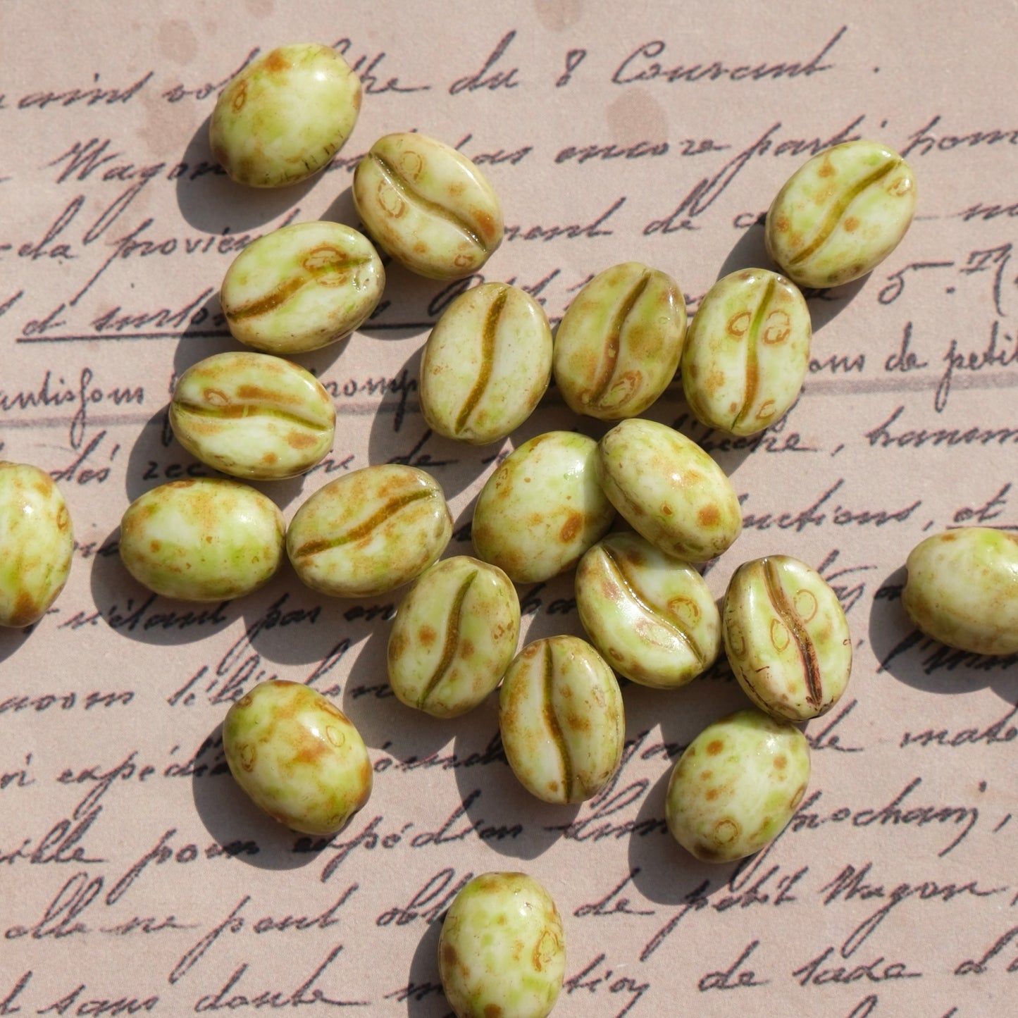 1pc 11x8mm Picasso Color Coffee Bean Czech Glass Beads for DIY Jewelry Making