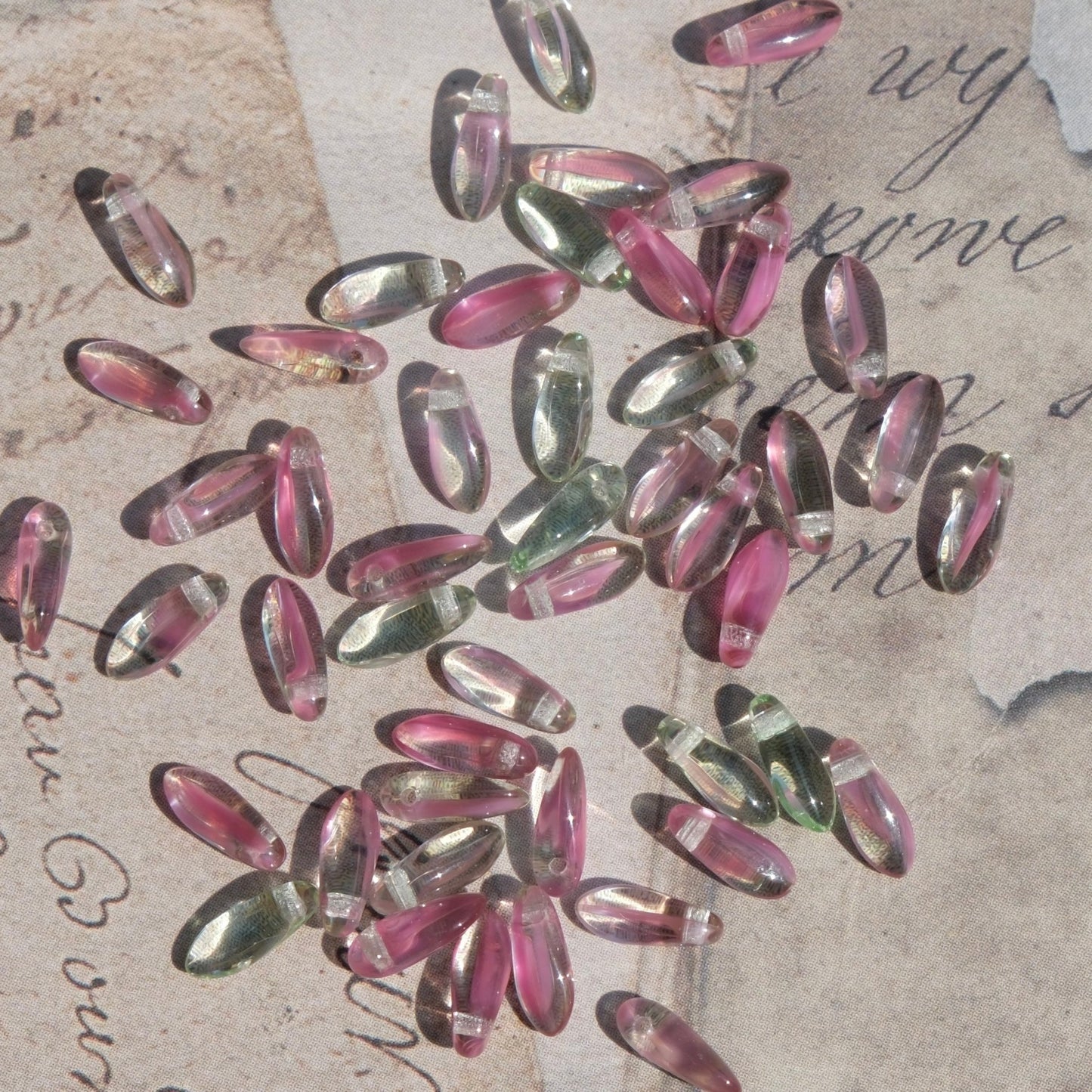 Czech Glass Beads Sword Beads Picasso Style Dagger Beads for DIY Jewelry Making - BEADIFUL